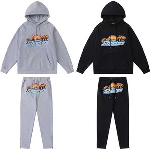 Tuta Trapstar Tute da uomo Tiger Head Shooters Tuta da ginnastica Asciugamano Ricamo Felpa con cappuccio da donna Pantaloni Set Casual fashion2023