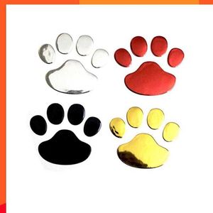 New Animal Dog Cat Bear Foot Prints Car Sticker Portable Car Stickers Car Accessories Car Window Door Decals Cute 3d Car Supplies