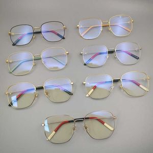 Sonnenbrille zum Sammeln, G Ni Ni's gleiche Myopie-Brillenfassung für Herren und Damen, multilaterale quadratische flache Linse gg0396o