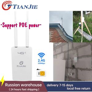 Routers 150Mbps Sim Card Unlimited 4G Networking Cards Wi Fi Router LTE Modem Wireless WIFI Outdoor Waterproof Antenna Support POE Power