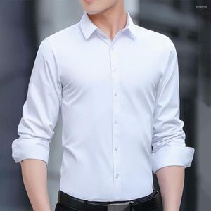 Men's Dress Shirts 2023 Twill Or Plain Button Office Social Shirt Men's Classic Long Sleeve Solid Basic Single Patch Pocket