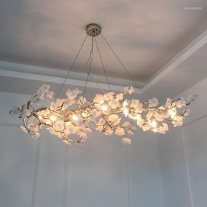 Pendant Lamps Modern Chinese Style Living Room Chandelier Art Plum Blossom Lamp Villa Creative Bedroom Decoration Flower Restaurant