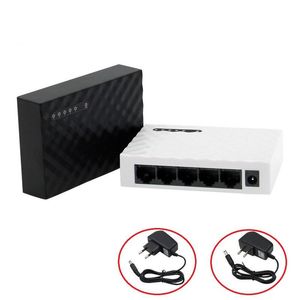 Controle 5 portas Portas gigabit mini -rede interruptor 1000Mbps Ethernet Smart Switter de alto desempenho com adaptador de fonte de alimentação