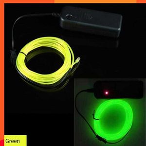 Yeni 1m Glow El Wire Neon Kablo Aydınlık Çizgi Vurgu Noel Balo Partisi için Dekoratif Işık Şeritleri DIY Çok Renkli Seçenek