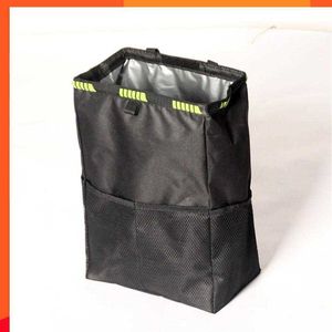 New Black Car Waterproof Trash Bag Trash Can Garbage Waste Storage Bin Easy To Fold Large Capacity Can Receive Liquid car Interior
