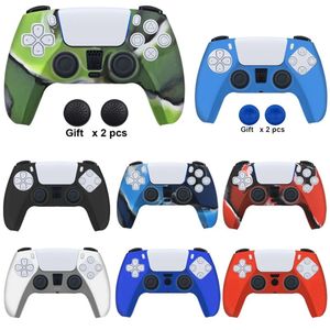 Zachte rubberkoffer voor PS5-controller Siliconenhoes voor Sony PlayStation 5 Protection Case Grip Caps voor PS5-accessoires Thumb-2