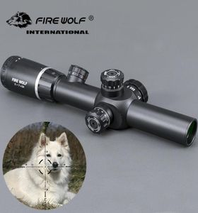 FIRE WOLF 27X24 Nuevos visores Rifle Scope Hunting Scope con soportes Rifle Scope Mounts para Airsoft Sniper Rifle4822702