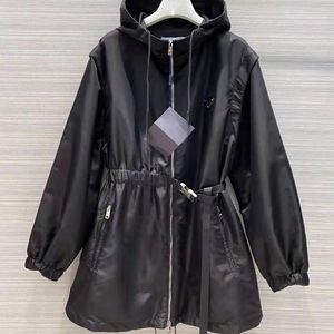 PRA & DA Womens Designer Jacket Hooded Outerwear Fashion Solid Color Womens Designer Windbreaker Jackets Casual Ladies Jacket Coat Clothing Size S-L 686