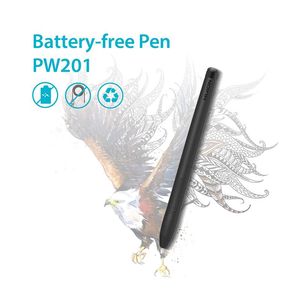 Tablets Huion PW201 Caneta sem bateria 4096 níveis com teclas personalizadas de dois lados aplicáveis ​​para tablet de desenho gráfico digital H430P