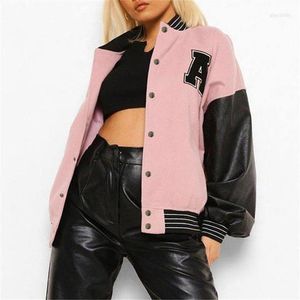 Women's Jackets 2023 Fashion Woman Bombers Jacket Varsity Women Print Long Ropa Mujer