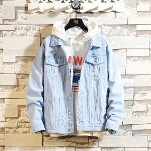 Qnpqyx nowa męska kurtka dżinsowa mężczyźni swobodny bombowca kurtki mężczyzna wysokiej jakości man vintage dżins płaszcz streetwear chaqueta hombre 3xl