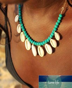 女性用レッドビーズチョーカーカウリーペンダントネックレスConchas Seashell Jewelry Collier Femme Factory P8808648