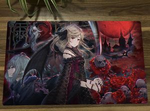 휴게소 유그리 뱀파이어 Fraulein TCG 매트 트레이딩 카드 게임 매트 CCG Playmat 안티 슬립 고무 마우스 패드 데스크 재생 매트 60x35cm 무료 가방