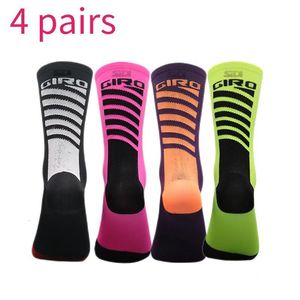 Sports Socks 4 Pareshigh Quality Professional Cycling Socks MTB Men Women Cykel Socks Breattable Road Bicycle Socks Outdoor Sport Racing Socks 230526