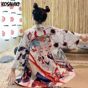 Damen Blusen Hemden KOSAHIKI Kimono Frauen Japanische Yukata Weibliche Kleidung Strickjacke Hemd Traditionelle Kimonos Haori