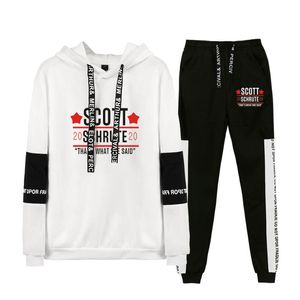 Herrtröjor tröjor unisex -spårdräkter passar kontors -tv -serien Dunder Mifflin Casual Två stycken Set Sweatpants Streetwear Sports Clot