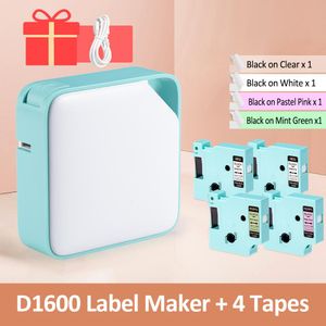 Skrivare D1600 Bluetooth Label Maker Portable Label Printer Clear Printing Enkel att använda gratis app för att redigera för hemskolekontoret Märkning