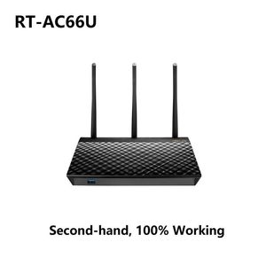 ルーターASUS RTAC66Uデュアルバンド802.11ac 3x3 AC1750 Aimesh Wifi 5 4portギガビットルーター1750 Mbps