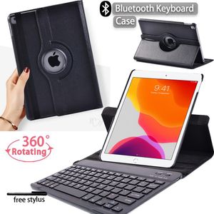 Case Ipad Cases for Apple IPad 10.2 Inch 9th Generation 2021 Antifall 360 Rotating Tablet Cover Case + Bluetooth Keyboard