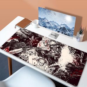 REST PAD MOUSE GAMING GIOCO MOUSEPAD ANIME GRANDE Gamer Berserk Deskmat tastiera tastiera grande tappetino da scrivania in gomma xxxl tappetini mouse 50x100cm