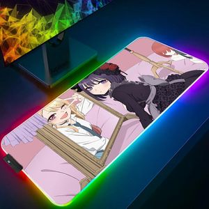 休憩します私のドレスアップダーリンsono bisque人形wa koi wo suru marin kitagawa mouse pad大型キーボードデスクマットrgb led mousepad