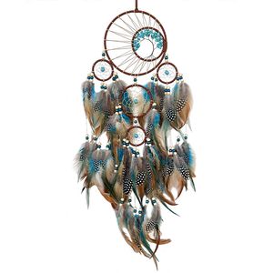 Colorful Feather Dream Catcher High-grade Turquoise Shop Dream Net Hanging Decoration Famous Night Room Decoration Cross-border Wind Chimes Wholesale 1224362