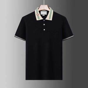 2023 Summer Brand Clothes Luxury Designer Polo Shirts Men's Casual Polo Fashion Snake Bee Print broderi T Shirt High Street Mens Polos M-XXXL