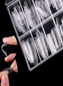 120pcs False Nails Quick Gel Building Mold Form Finger Extension Tips For Manicure Fiber Nail Art UV Builder gel Tools1863495