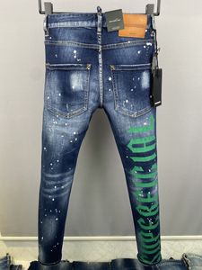 Dsquad2 jeans mäns lyxdesigner denim jeans perforerade byxor dsquare jeans casual mode trendiga byxor dsquad2 herrkläder USA storlek 28-38 9852