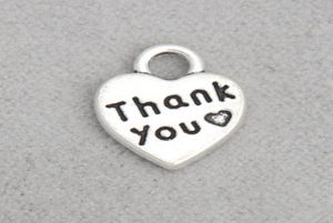 Whole Fashion Double Side Alloy Thank You Heart Charms For Thanksgiving Day 1013mm 200pcs AAC19118906136