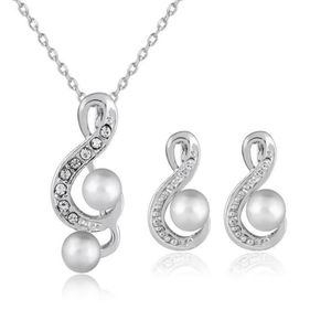 Jewelry Sets Pearls Earrings Silver Necklace Pendants African Beads Wedding Jewelry Set Indian Jewellery Set Party Jewelry Sets2372082