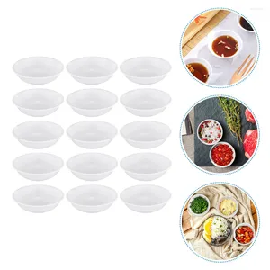 Dinnerware Sets 15 Pcs Tasting Dishes Relish Tray Porcelain Dipping Bowls White Round Plastic Saucer Ceramics Soy Sauce Plates