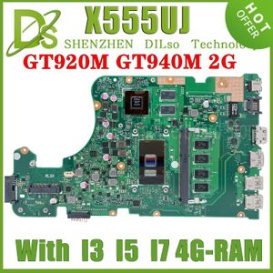 Moderkort KEFU X555UJ Mainboard för ASUS X555UF F555U X555UB X555UQ I36100U I5 I7 4GB GT940M/GT920M 2G LAPTOP MODERBODE TEST ARBETE 100%%
