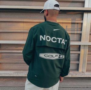 2023 Erkek Hoodies Us Versiyon Nocta Golf Co Markalı Draw Nefes Beklenebilir Hızlı Kurutma Sporları T-Shirt Uzun Kollu Yuvarlak Yuvarlak Üst Son Tasarım 64ess