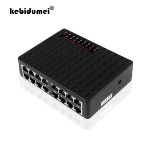 スイッチKebidumeiイーサネットスイッチ10/100 MPBS 16ポートイーサネットネットワークスイッチLAN RJ45 VLAN HUBデスクトップPCスイッチャー