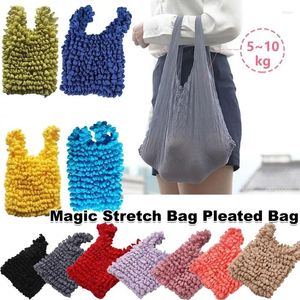 Storage Bags Flexible Stretch Bag Shopping Magic Expansion Pleated Large Capacity Multi Purpose Bubble Elastic Paddy