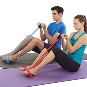 Direnç Bantları Fitness 4 Tüp Lateks Pedal Egzersizi Sitme Halat Genişletici Elastik İnce Egzersiz Ekipmanları1