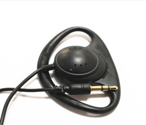 100 pack black stereo hook earphone 1 bud earpiece headphones for travelling guidemetting and translation8586022