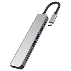 Stations USB C HUB Type C to HDMIcompatible USB 3.0 Adapter 7 in 1 Type C HUB Dock for MacBook Pro Air USB C Splitter