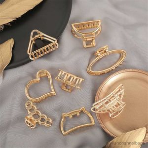 Other New Fashion Small Simple Geometric Hair Claw For Women Girls Cute Heart Clamps Crab Metal Hair Clip Claw Headwear