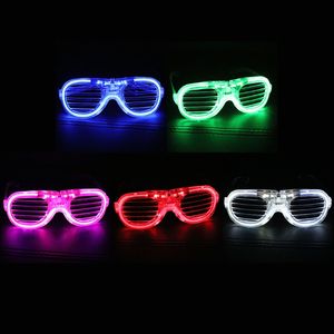 ألعاب تضيق نظارات متوهجة للأطفال يلعبون في الظلام مع LED Lights Halloween Christmas Festival Higing Party Gifts