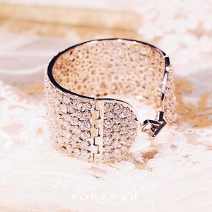 Handgjorda 18k Guld Moissanite Diamond Bangle Armband för kvinnor Bridal Wedding Bangle Trendy Party Jewelry