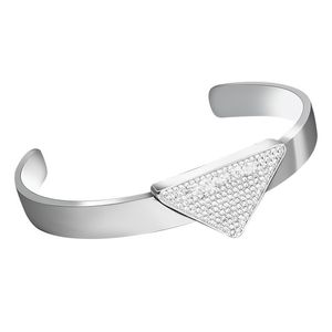 925 Silver Batlets Bracelets Bangle Bangle Triângulo Invertido Designer de Letra Pulseira Moda Manutela Bracelets Diamante Bracelets Cadeia de pulseira de luxo de joias