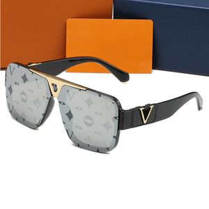 Óculos de sol masculinos de designers de luxo de óculos de sol da moda de moda feminina feminina adumbral 5 colorido vidro solar