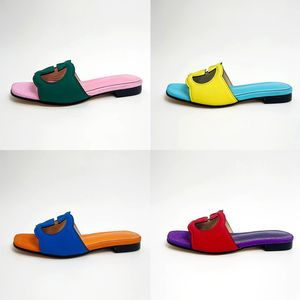 Nya sommarhustofflor för kvinnor inomhus och utomhus designer flip flops Läder rutschkanor plattor skum sandaler stil storlek 12