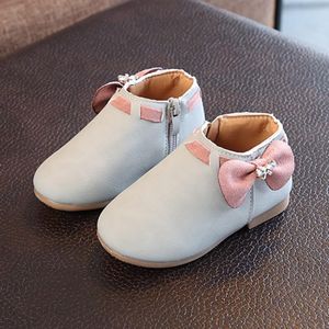 Sneakers Kids Shoes Autumn Toddler Casual Zipper Boots Baby Girl Sneaker Bow Cute Girls Tie