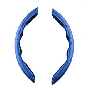 Coprivolante Blu 38cm 15inch Car Interior Cover Protector Trim Plastica antiscivolo Texture in fibra di carbonio