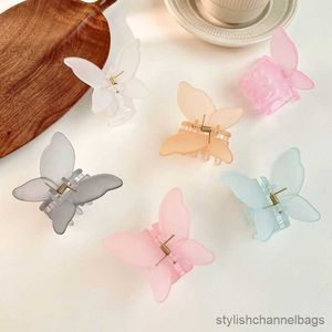 Other Butterfly Hair Claw Sweet Hairclips Gradient Tie-Dye Colored Resin Hairpin Barrettes Styling Tools Girls Fashion Hair