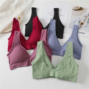 Bras Finetoo Tank Top Seksi Dikişsiz Pad Push Up Bra Kadın iç çamaşırı Sırtsız Samimi P230529