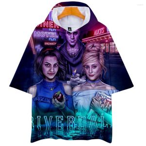 Men's T Shirts Fashion Riverdale Men/Women 3D Hooded Tshirt Solid Color T-shirts Summer Short Sleeve Sala Cool Top 4XL